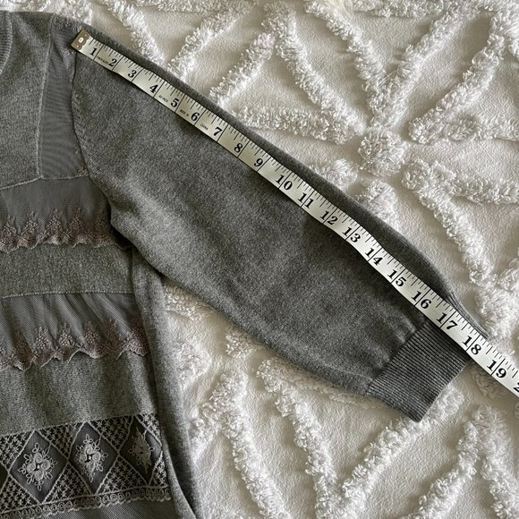 SUNDANCE Gray Crochet Lace Tunic/Sweater Dress - Picture 12 of 12
